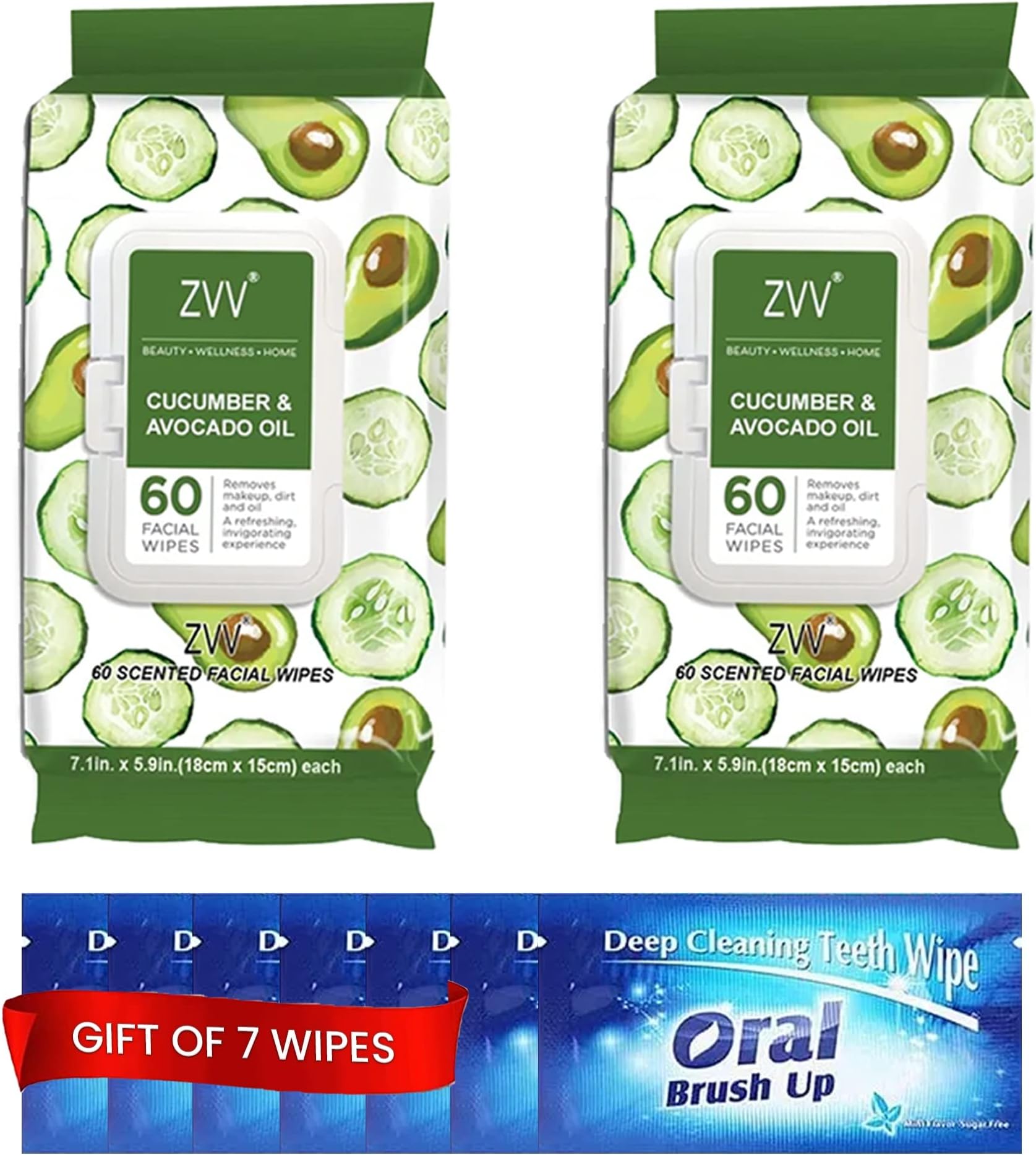 120 Face Cleansing Wipes For Instant Glow Facial & Eye Make Up Remover with 7 Teeth Wipes Organic Disposable Face Cleansing Wet Wipes Brightens and Evens Skin Tone
