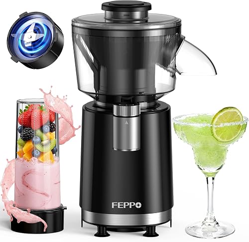 FEPPO Snow Cone Machine & Smoothie Blender 2 in 1, 700W Powerful Shaved Ice Machine Slushine Machine, Frozen Margarita Machine with Stainless Steel Blade, Smoothie Recipe, for Home Kitchen Party