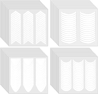40 Sheets French Tip Nail Stickers Self-Adhesive French Manicure Strips White Nail Guides Strips Decals for DIY Manicure Art Professional and Home Use(1620pcs)