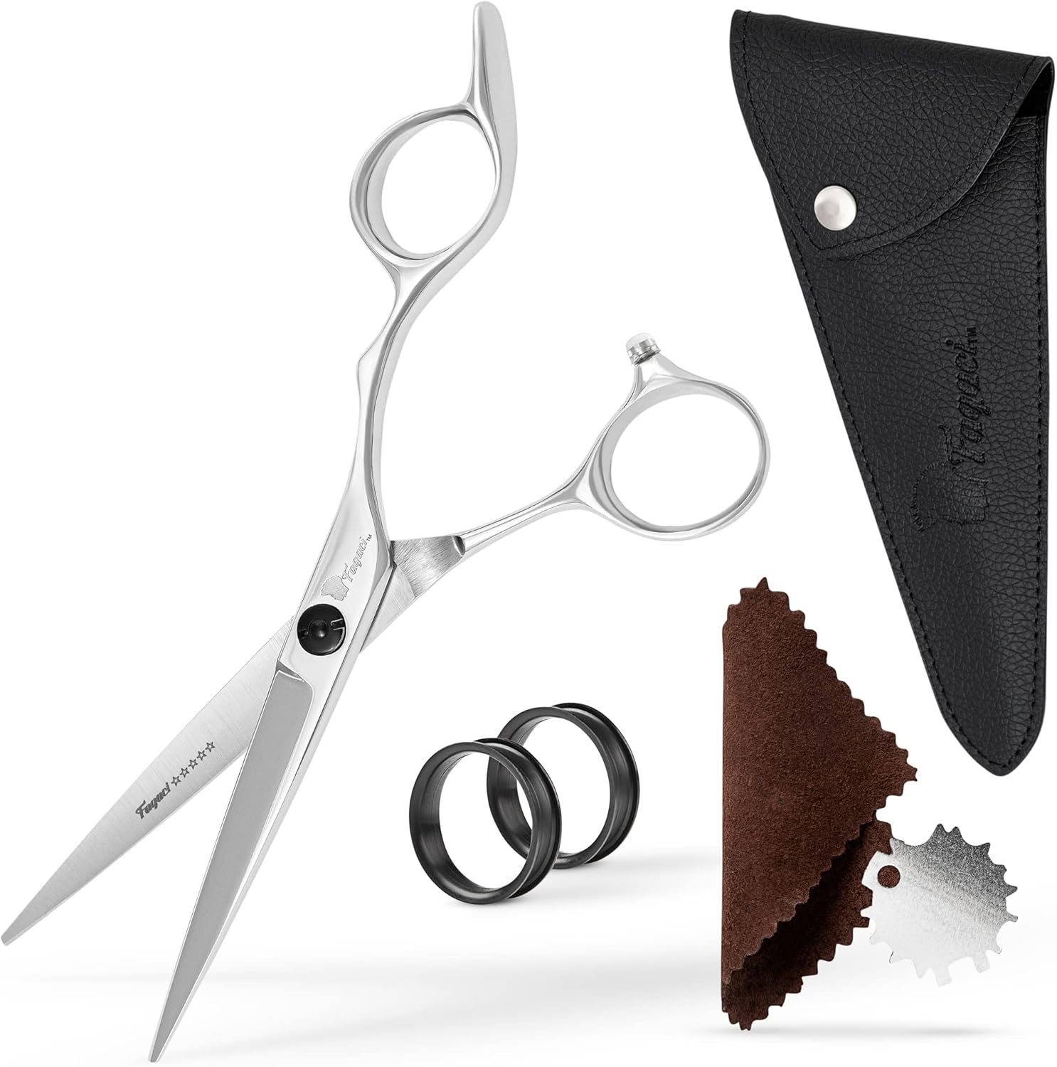 Fagaci Professional Hair Scissors 6” Extremely Sharp Blades, Fine Cutting Blades, Hair Cutting Scissors Professional, Hair Shears, Barber Scissors Set for Men and Women, Haircut Scissors Hair Kit Fagaci Professional Hair Scissors 6” Extremely Sharp Blades, Fine Cutting Blades, Hair Cutting Scissors Professional, Hair Shears, Barber Scissors Set for Men and Women, Haircut Scissors Hair Kit