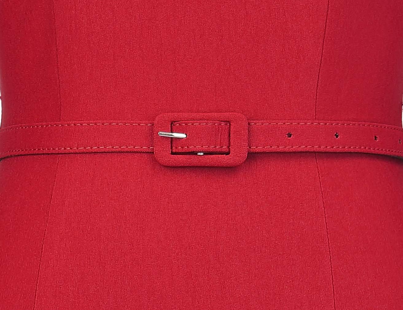 MUXXN Women's 1950s Vintage 3/4 Sleeve Elegant Collar Cocktail Evening Dress - Image 6