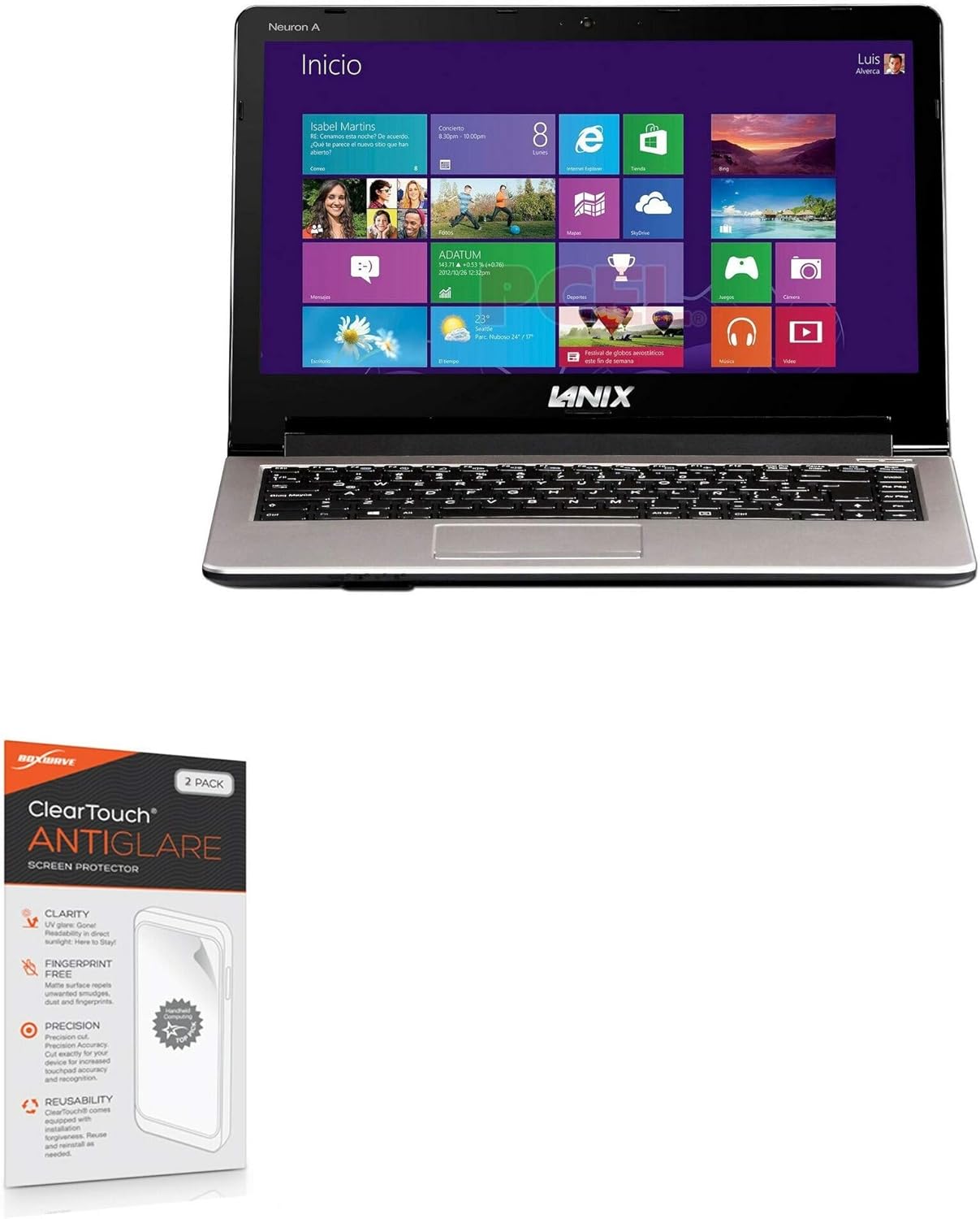 BoxWave Screen Protector Compatible with Lanix Neuron A - ClearTouch Anti-Glare (2-Pack), Anti-Fingerprint Matte Film Skin