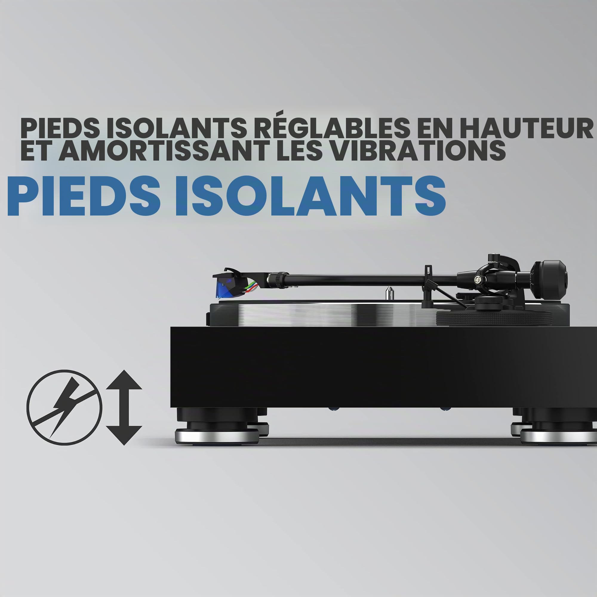 Reloop Turn X - Platine Vinyle Hi-FI Haut de Gamme avec Cellule Ortofon 2M Blue, entraînement Direct Super High Torque, contrôle précis de la Rotation, 3 Vitesses