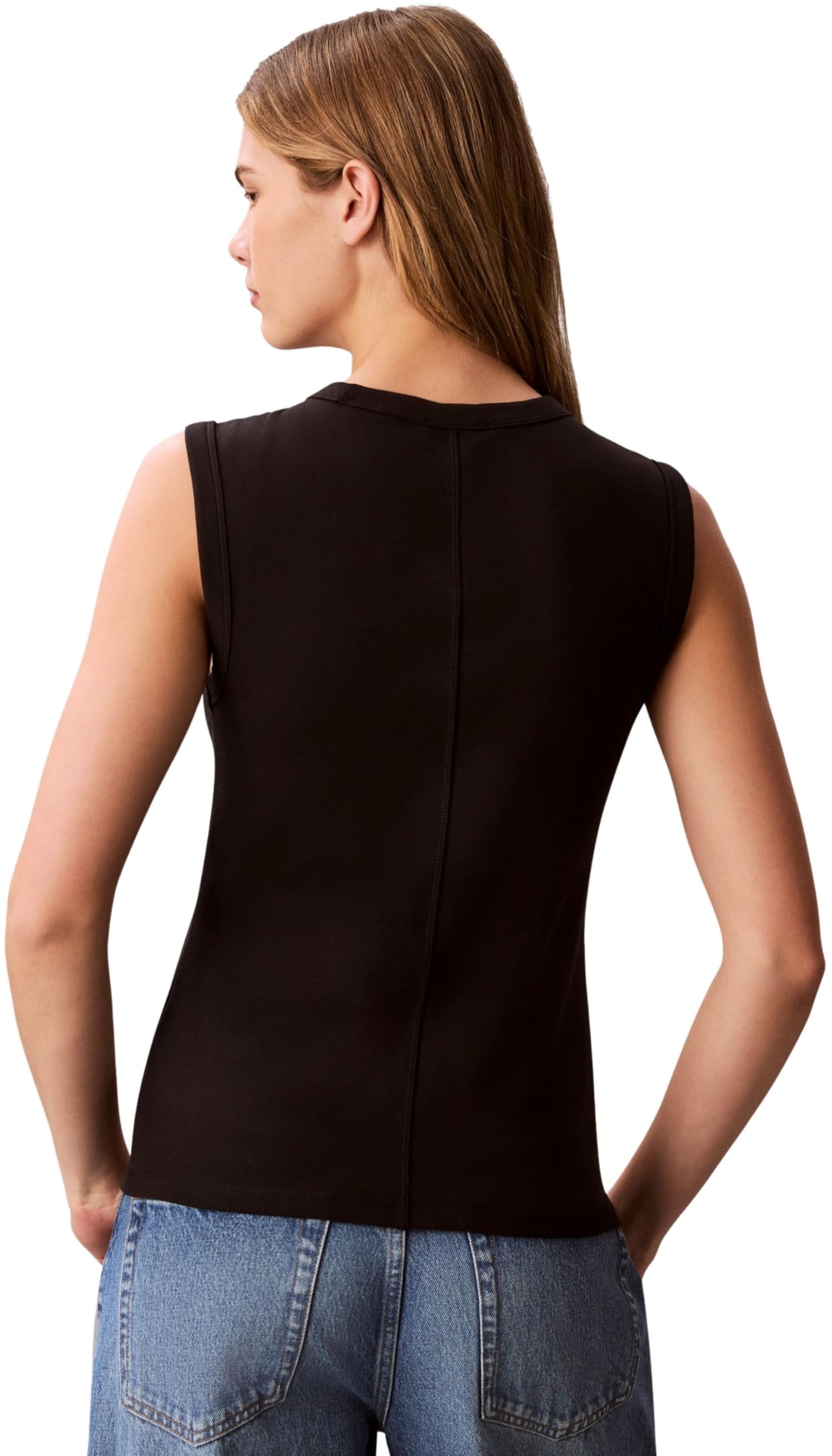 Calvin Klein SL 1x1 Refined Cotton Rib Tank Lv047b265g Canotta Donna