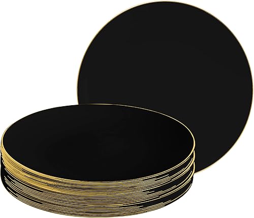 LUXE PARTY NYC - Juego de 60 platos de plástico para vajilla  Desechables  30-7.5 pulgadas  30-10.25 pulgadas  Plato de ensalada  Aperitivo  Postre