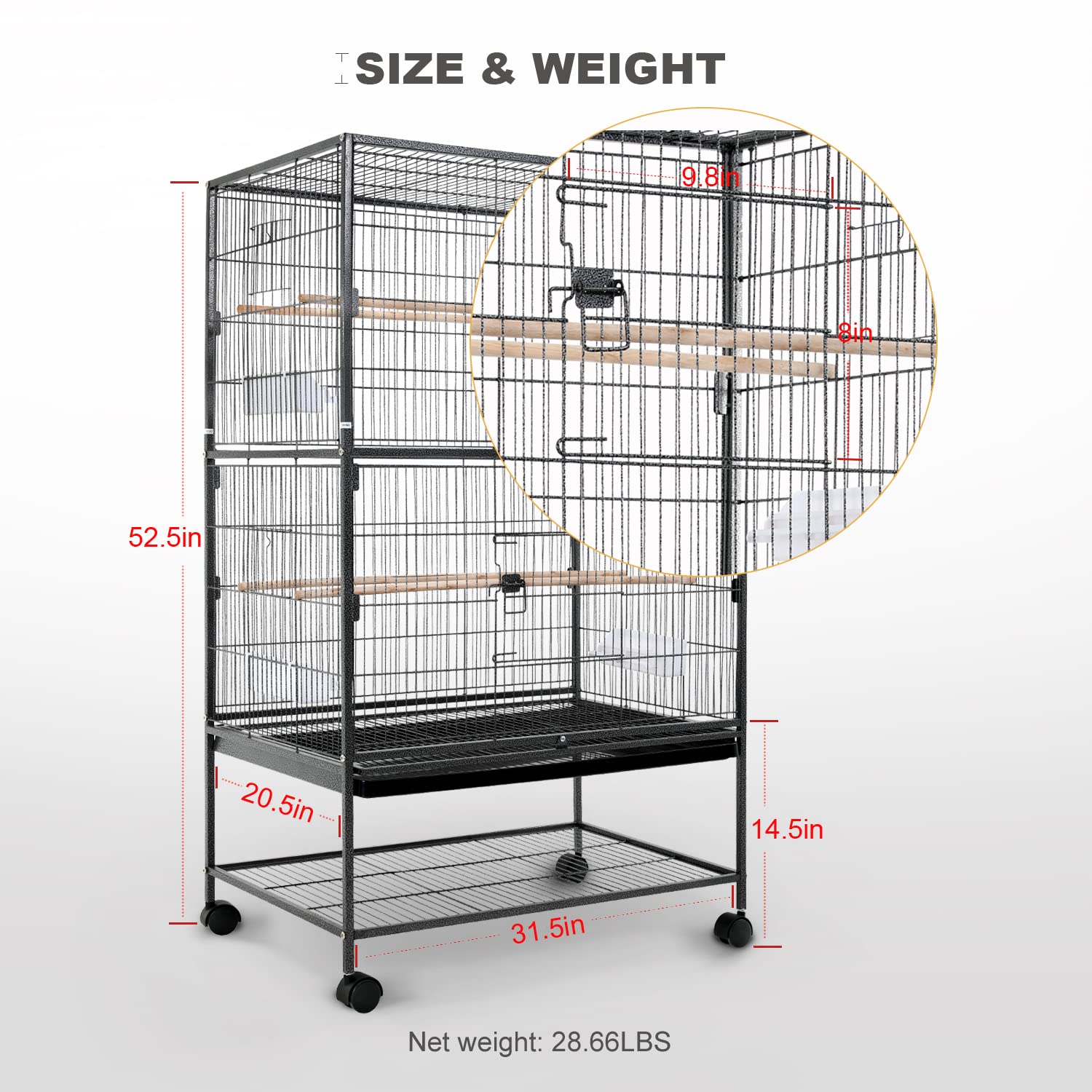 Buy Bird Cage Large Bird Cage 53 Inch Wrought Iron Birdcages Flight