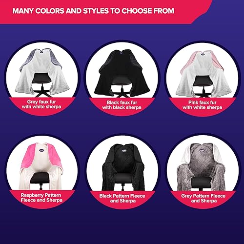Miniatura 8 de La manta original para silla de oficina de SnuggleBack acogedora y cómoda funda para silla de escritorio de oficina se fija para un calor cómodo y
