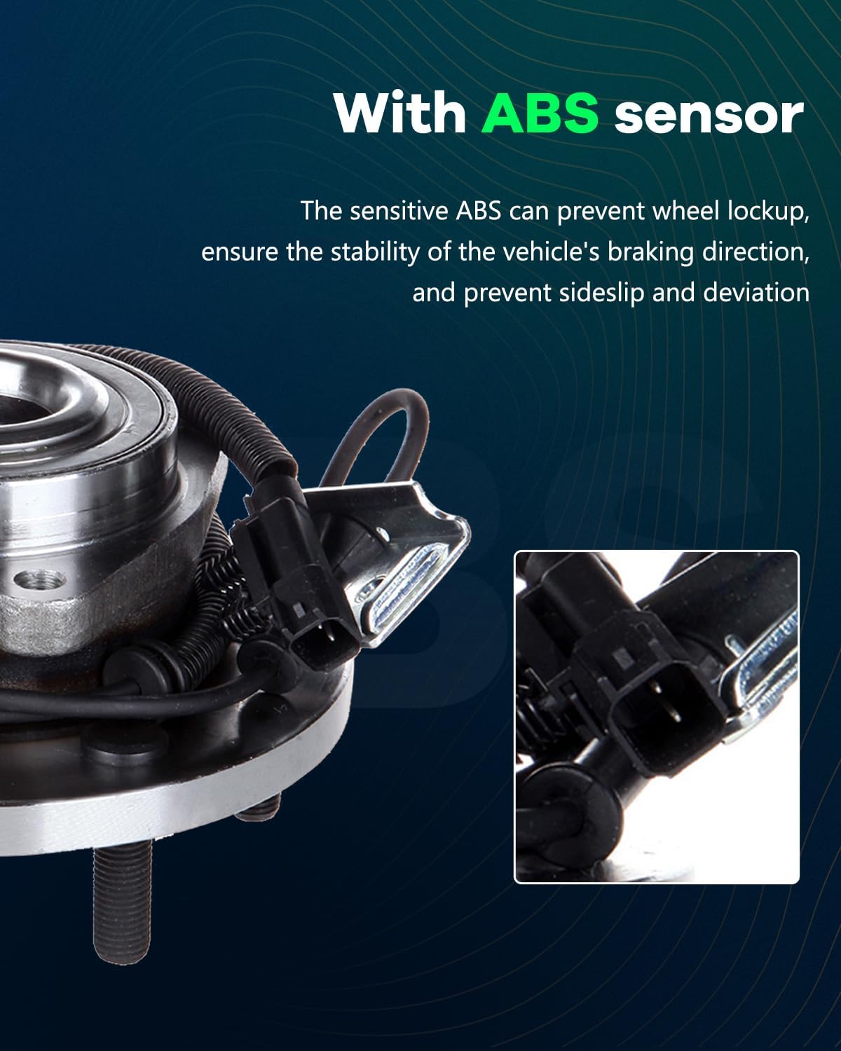 SCITOO 2 x Front Wheel Hub and Bearing Assembly 2008-2011 For Chrysler Town & Country,2008-2011 For Dodge Grand Caravan,2009-2012 For Volkswagen For Routan,W/ABS 5-Lug 515136