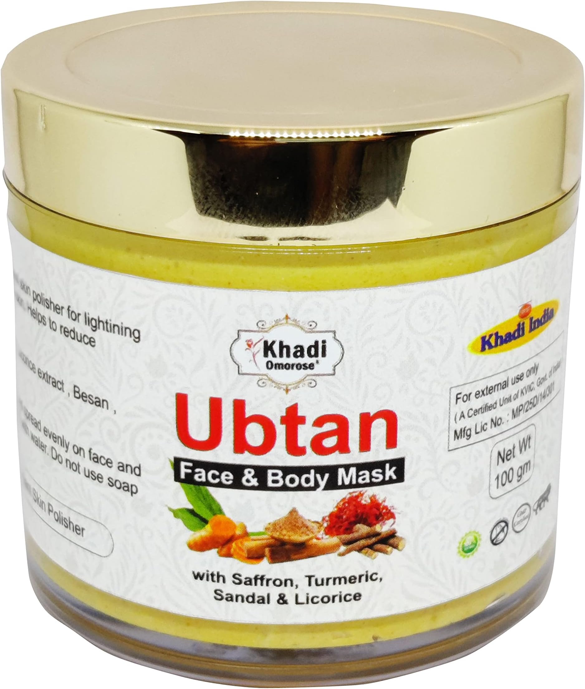 Khadi Omorose Ubtan Face & Body Mask, 100 Gm