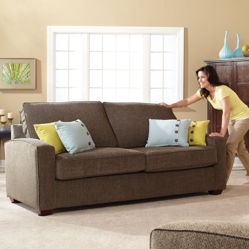 Super Sliders 4702995N Reusable Furniture Sliders for Carpet Medium Large Mover Value Pack- 5 Square 3-1 2 Round — view 4