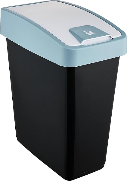keeeper Premium Abfallbehälter mit Flip-Deckel, Soft Touch, 25 l, Magne, Nordic Blue
