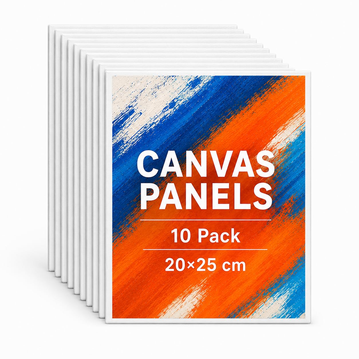 LUFEEMGA Canvas Panels - Art Square Canvas, Blank Canvases for Acrylic, Oil, Water Painting - 20x25cm, 20x20cm (10Packs-20X25cm)