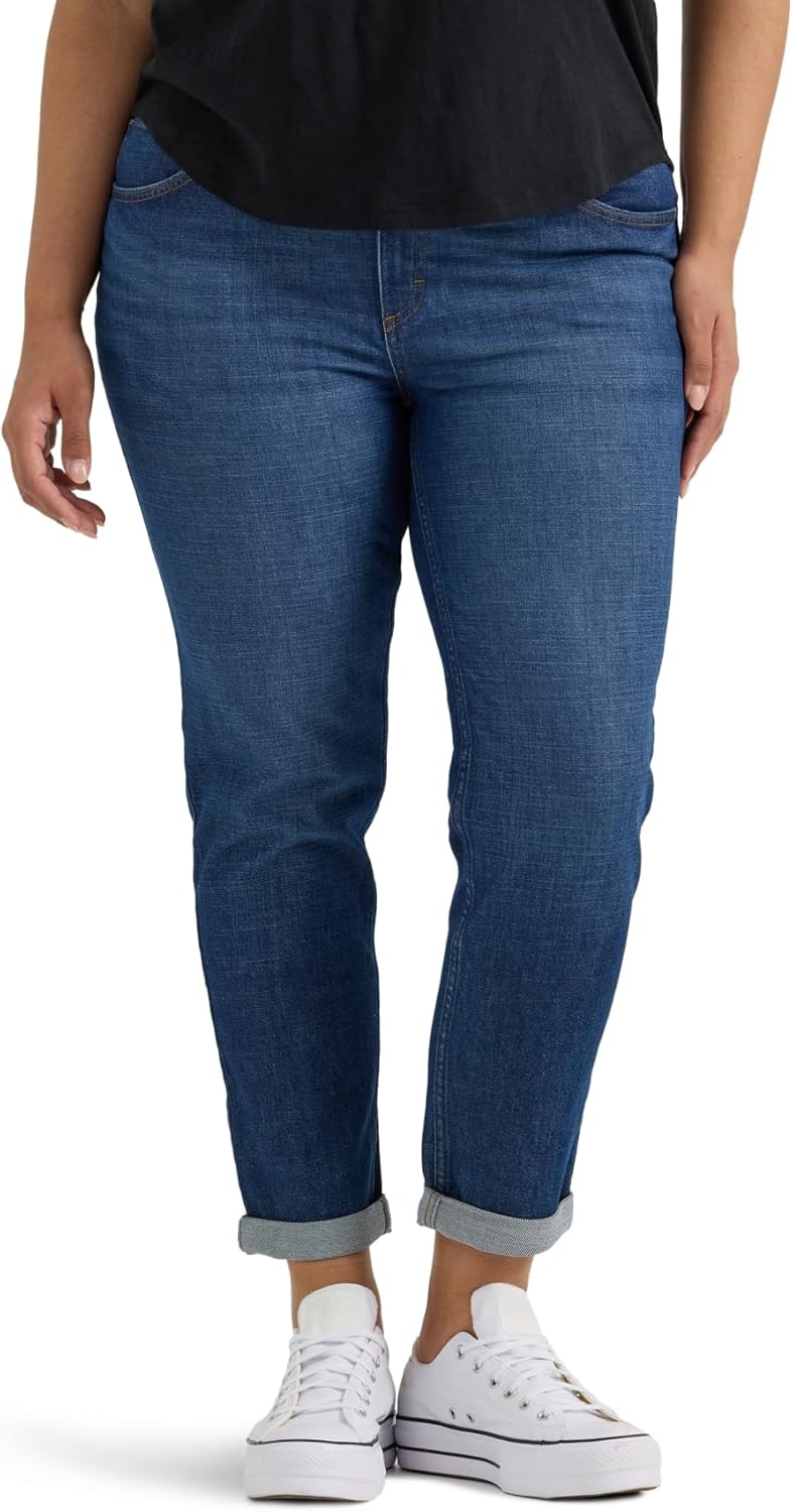 Lee Women's Plus Size Legendary Mid Rise '90s Taper Jean