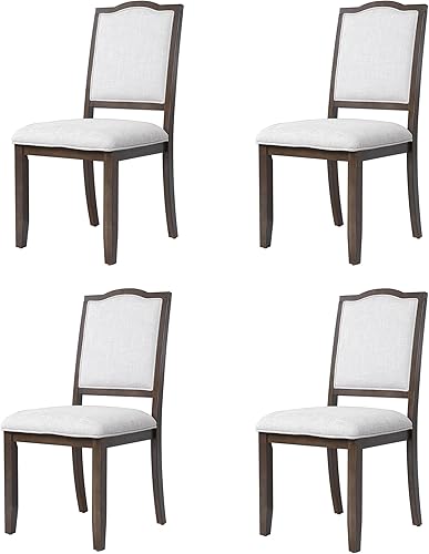 Juego de 4 sillas de comedor, juegos de mesa y sillas con asiento tapizado de respaldo alto, sillas de cocina modernas para mesa de comedor, muebles