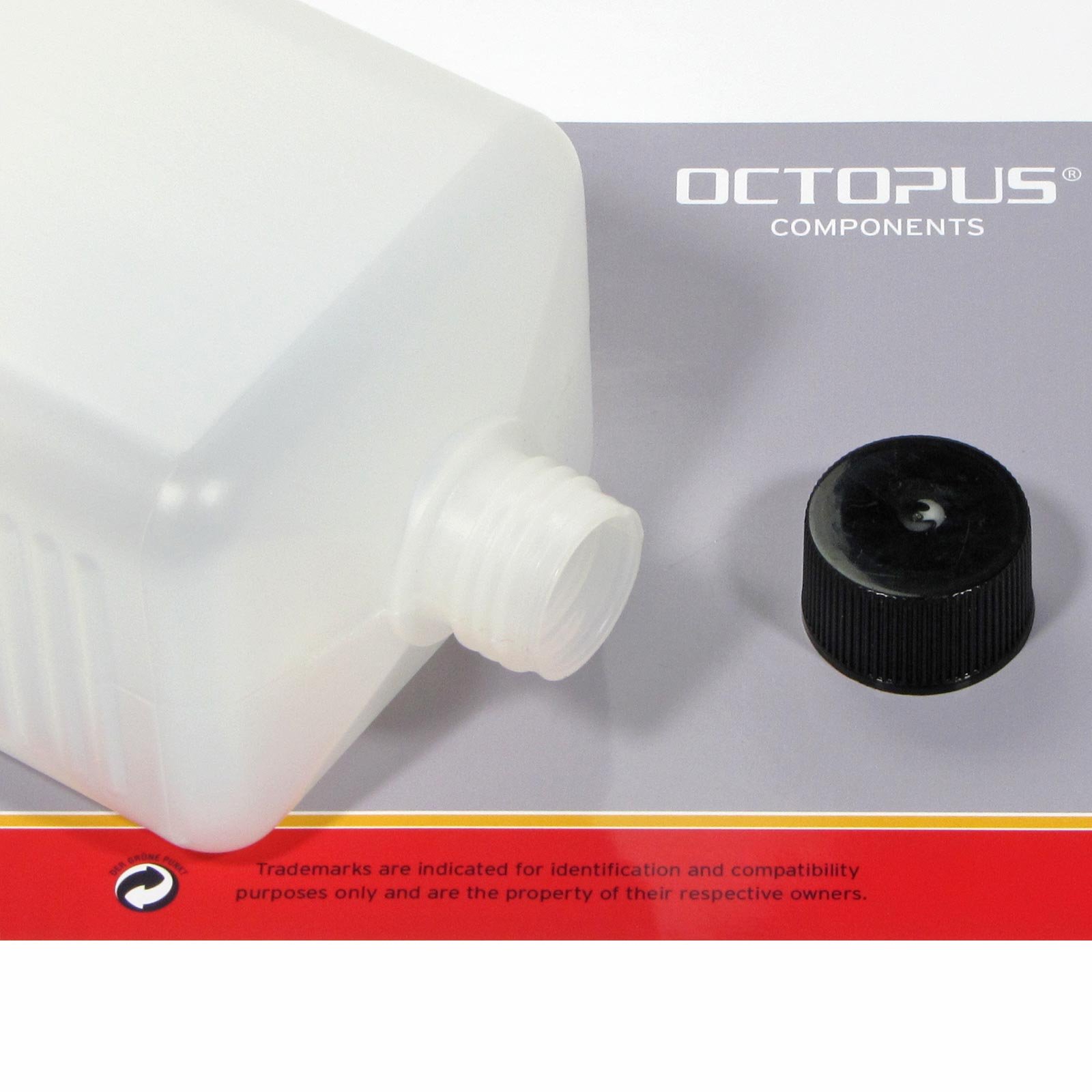 10 Bouteilles Plastique PE-HD 1000ml - Bouchon à Vis Blanc - Carrées - Alimentaires - Avec Étiquettes