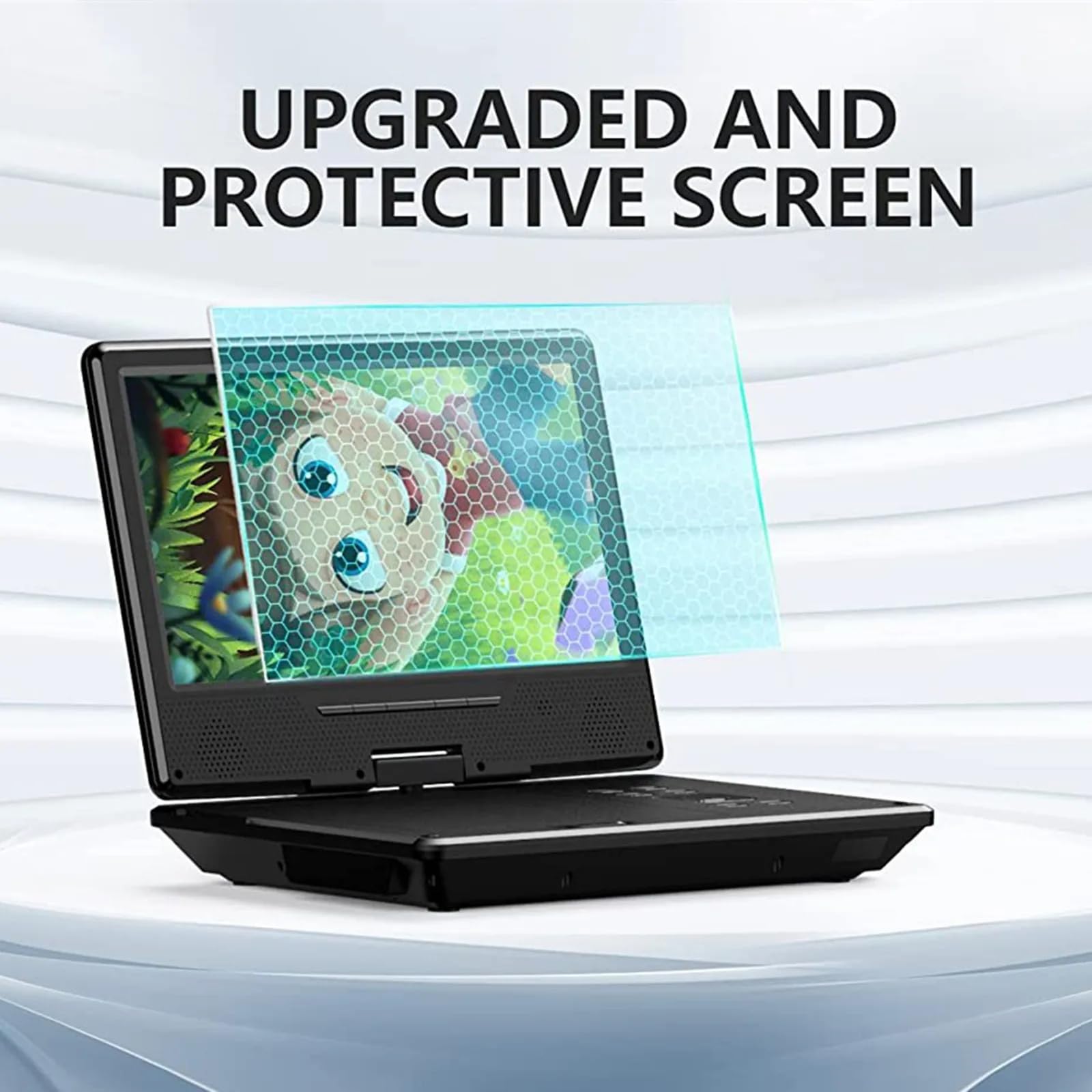 Przenośny odtwarzacz DVD Bluetooth o przekątnej 12,5 cala z ekranem HD o przekątnej 10,1 cala, wbudowany akumulator o żywotności 6 godzin, samochodowe odtwarzacze DVD dla dzieci, słuchawki/karta SD/