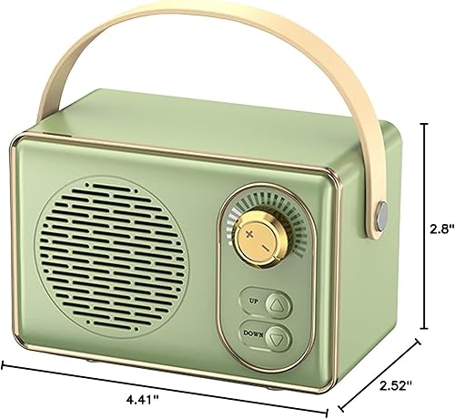 Miniatura 10 de Anliato Altavoz Bluetooth retro, altavoces Bluetooth inalámbricos portátiles vintage con volumen alto Bluetooth 5.0 compatible con tarjeta TF U
