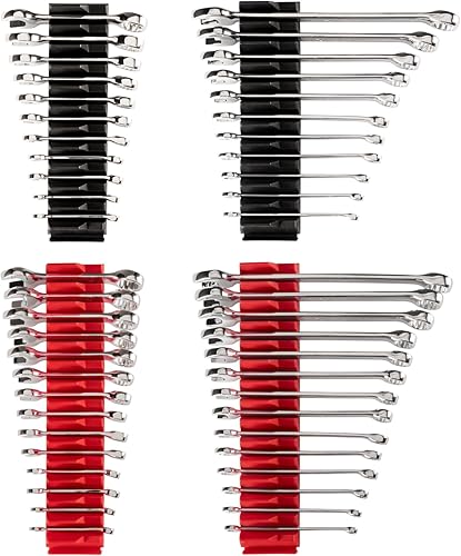 Miniatura 8 de TEKTON Juego de llaves combinadas, 15 piezas (14-1 pulg.) - Estante  WCB92106