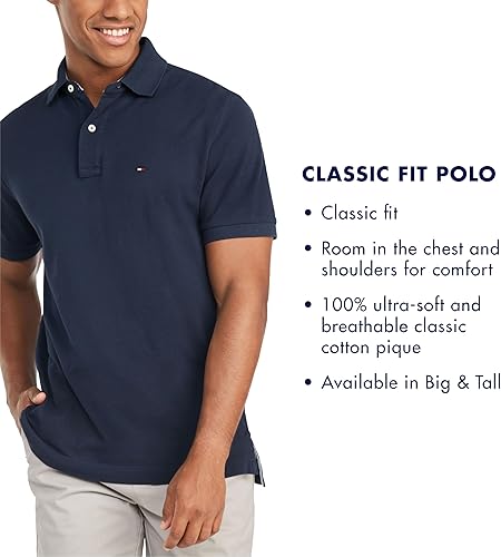 Miniatura 5 de Tommy Hilfiger - Camisa polo de manga corta para hombre, en ajuste clásico, de algodón piqué