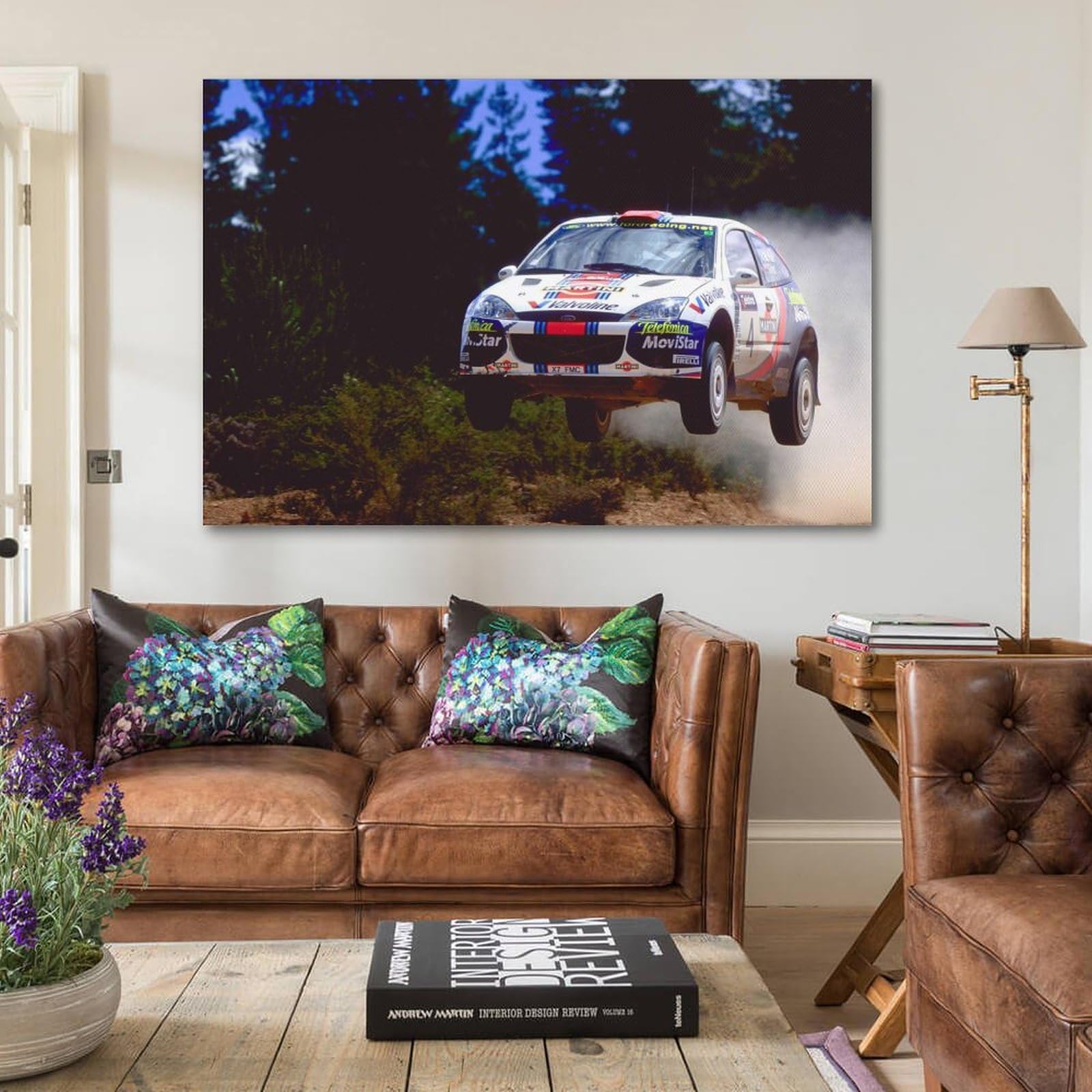 JONZA Vintage Rally Car Poster for Ford Focus RS WRC Jump