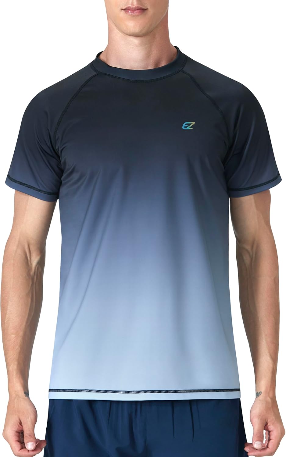 Men's Swim Shirts Rash Guard Short Sleeve UPF 50+ UV Sun Protection SPF Shirt Quick Dry Swimming Fishing Water Beach T Shirts