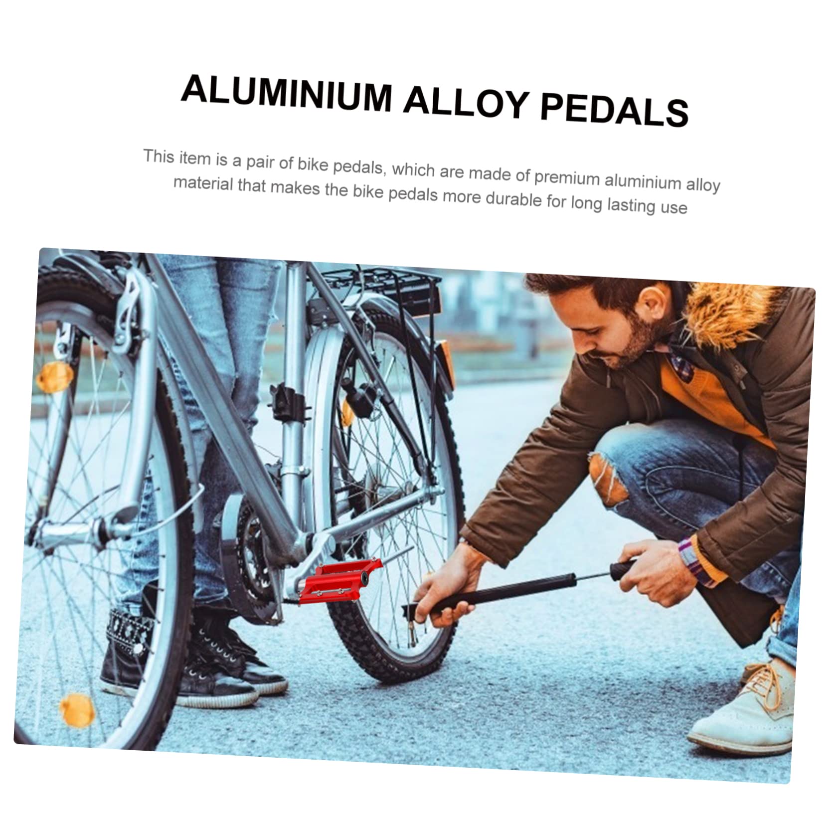 UKCOCO Pedali Piatto Per Bici Da Ciclismo Pedali Antiscivolo in Lega Di Alluminio Per Mountain Bike Bici Da Strada City Bike Da Ragazza