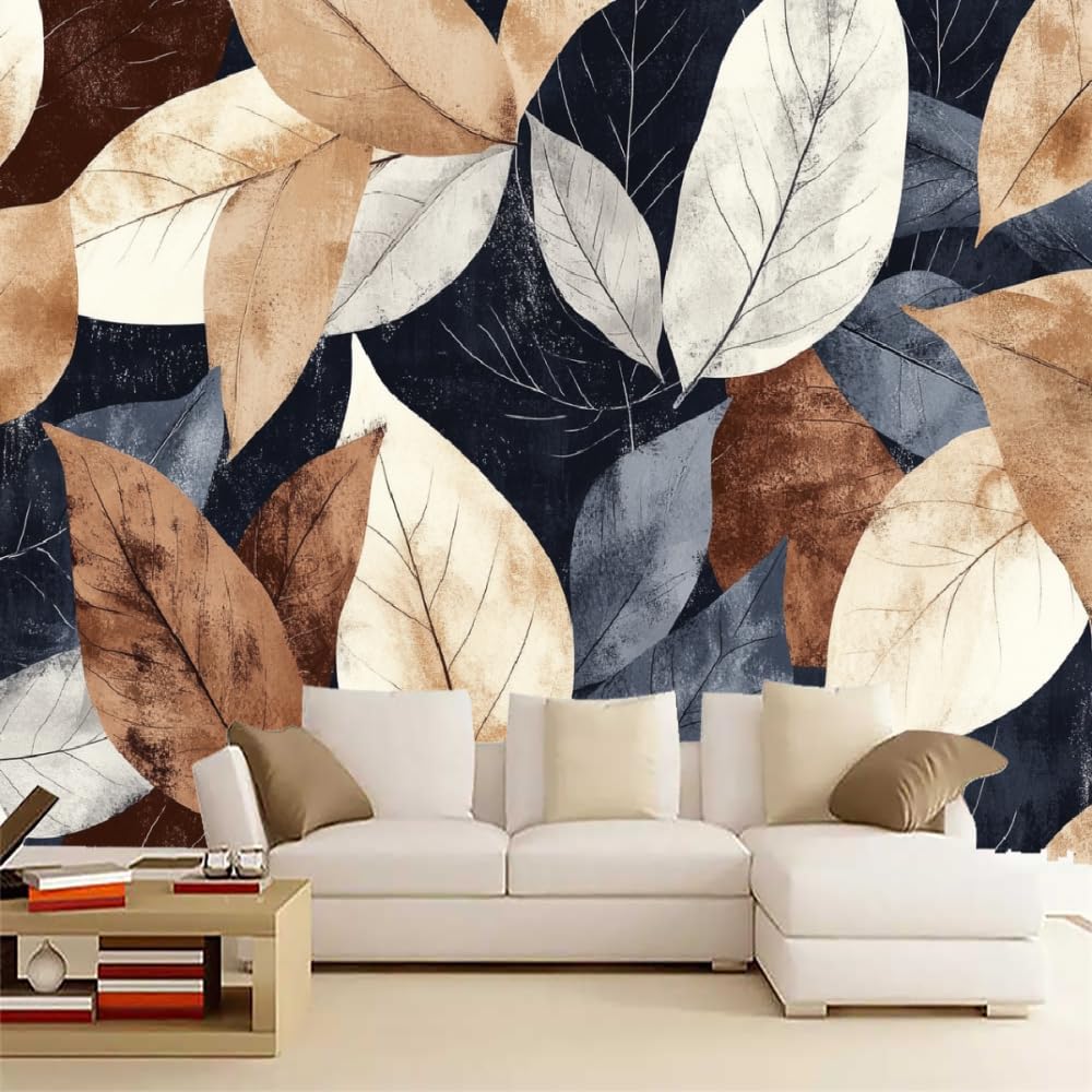 Papier Peint Panoramique feuilles d'automne fresque murale intissé