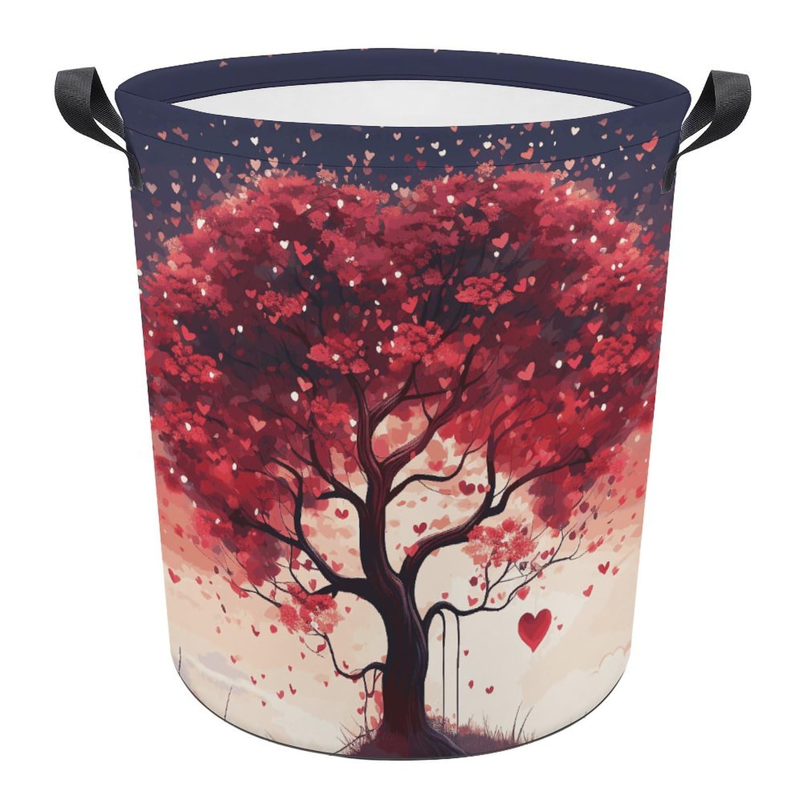 Panier à linge pliable arbre d'amour imperméable 35x35x44 cm