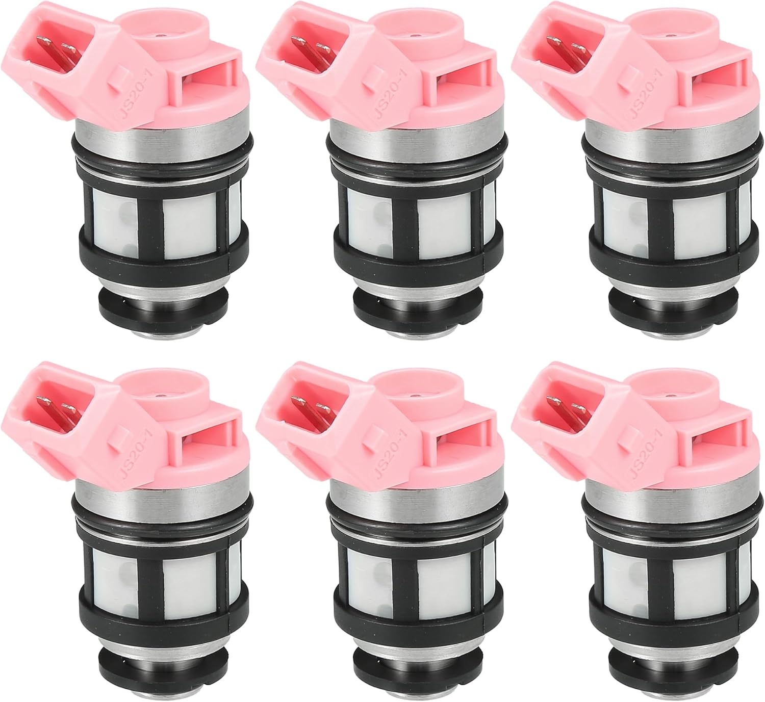 Fuel Injector No.16600-88G10/16600-88G00 Fuel Injection Nozzle for Nissan Pathfinder 1994-1995 3.0L for Nissan PickUp 1995 3.0L Pink 6 Pcs