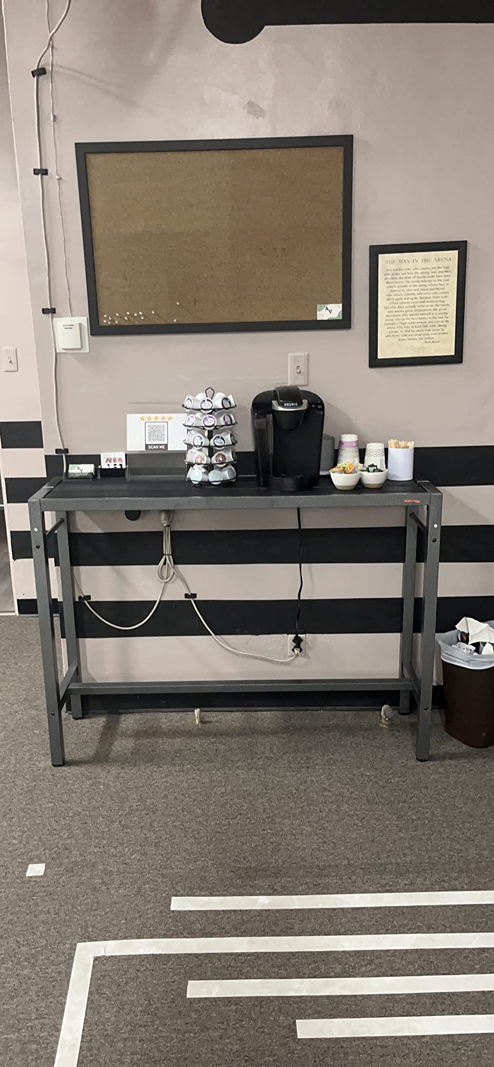 25/mo Finance Mr IRONSTONE Outdoor Bar Table 53'' Patio Table Pub Height Dining Table with