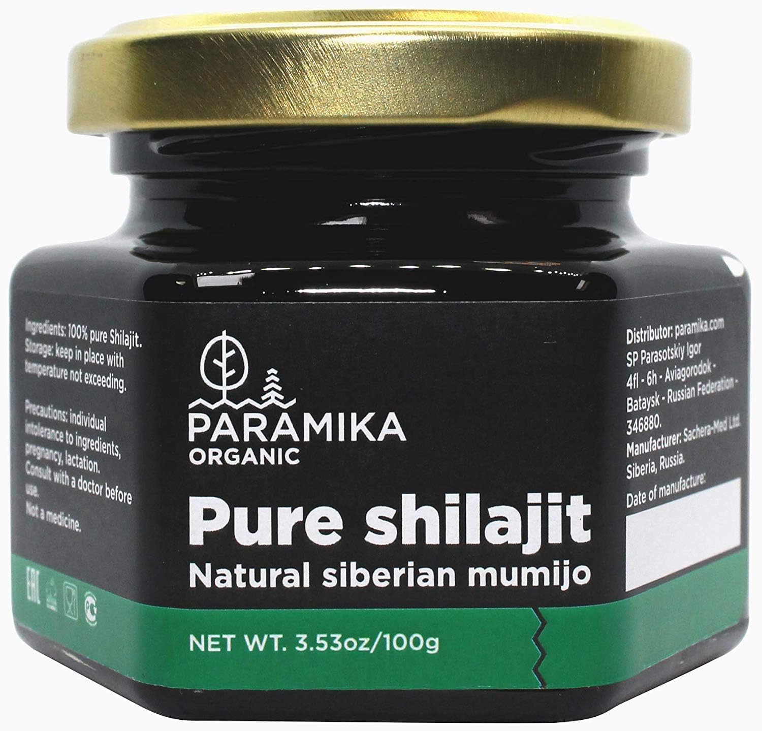 Pure Shilajit from Siberia (Altai Mumijo) 100g/3.5oz. Natural, Pure and Most Potent Resin Form