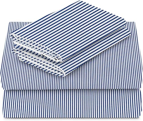 Miniatura 5 de MyPillow Juego de sábanas de percal de 200 hilos, sábanas de 100 % algodón para tamaño matrimonial, sábanas transpirables y suaves, para bolsillo