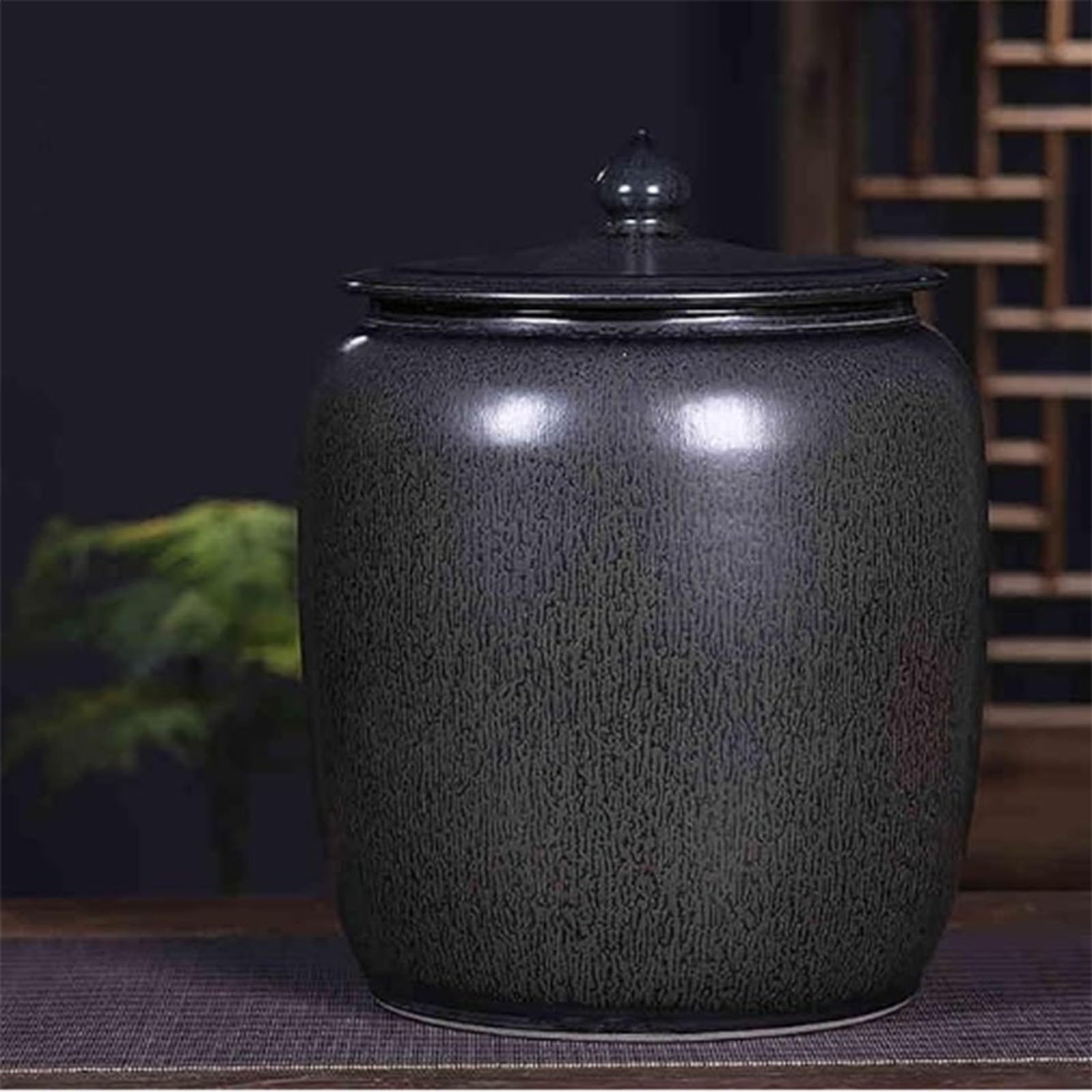 Ixtregzjkm B Cereal And Rice Storage Ceramic Container, Kitchen Airtight Jar With Lid Cereal Dispenser, Home Rice Storage Ox, Rice Dispenser Airtight Storage Arrel For Cereal Snacks Candy Coffee Eans 10Kg