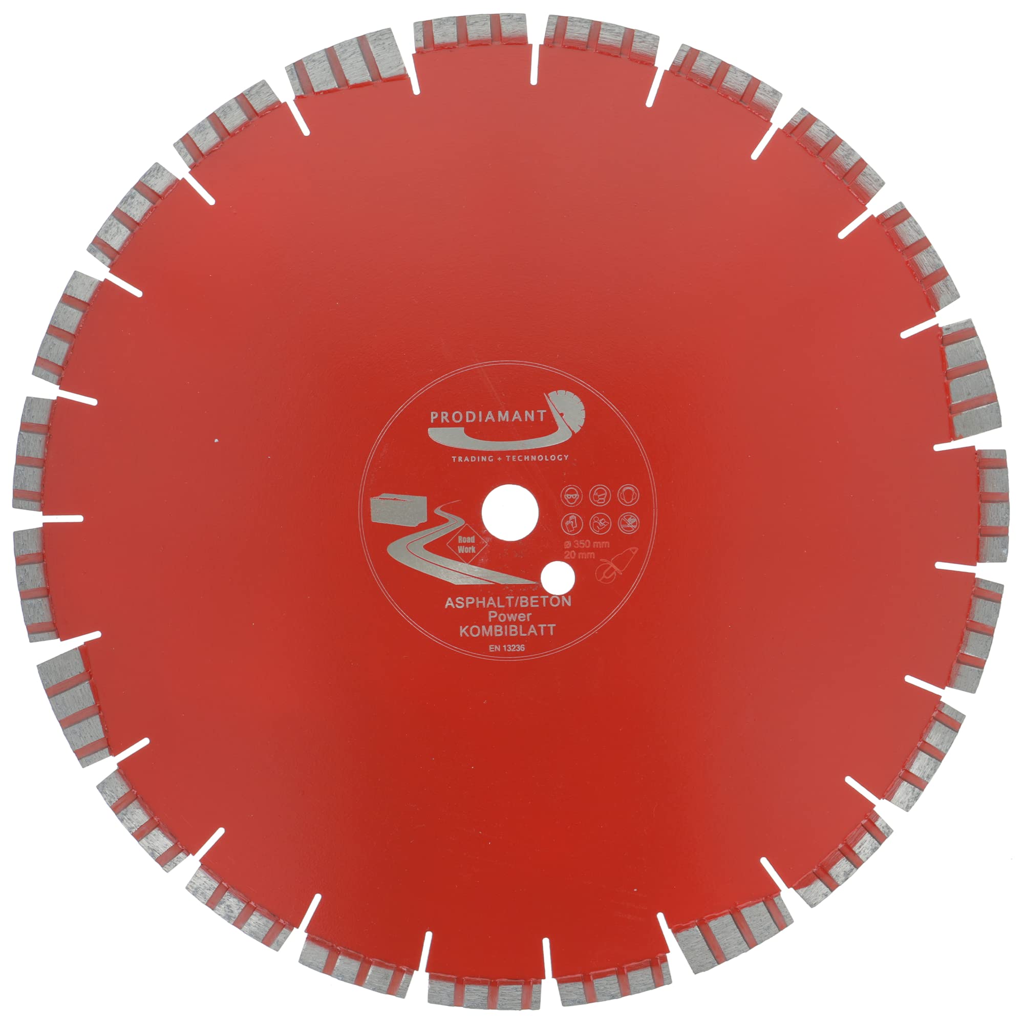 PRODIAMANT Disco de Corte Diamantado Premium Láser 350 mm x 20 mm - Soldadura Láser, corte profesional hormigón y asfalto, apto para sierra de pavimento