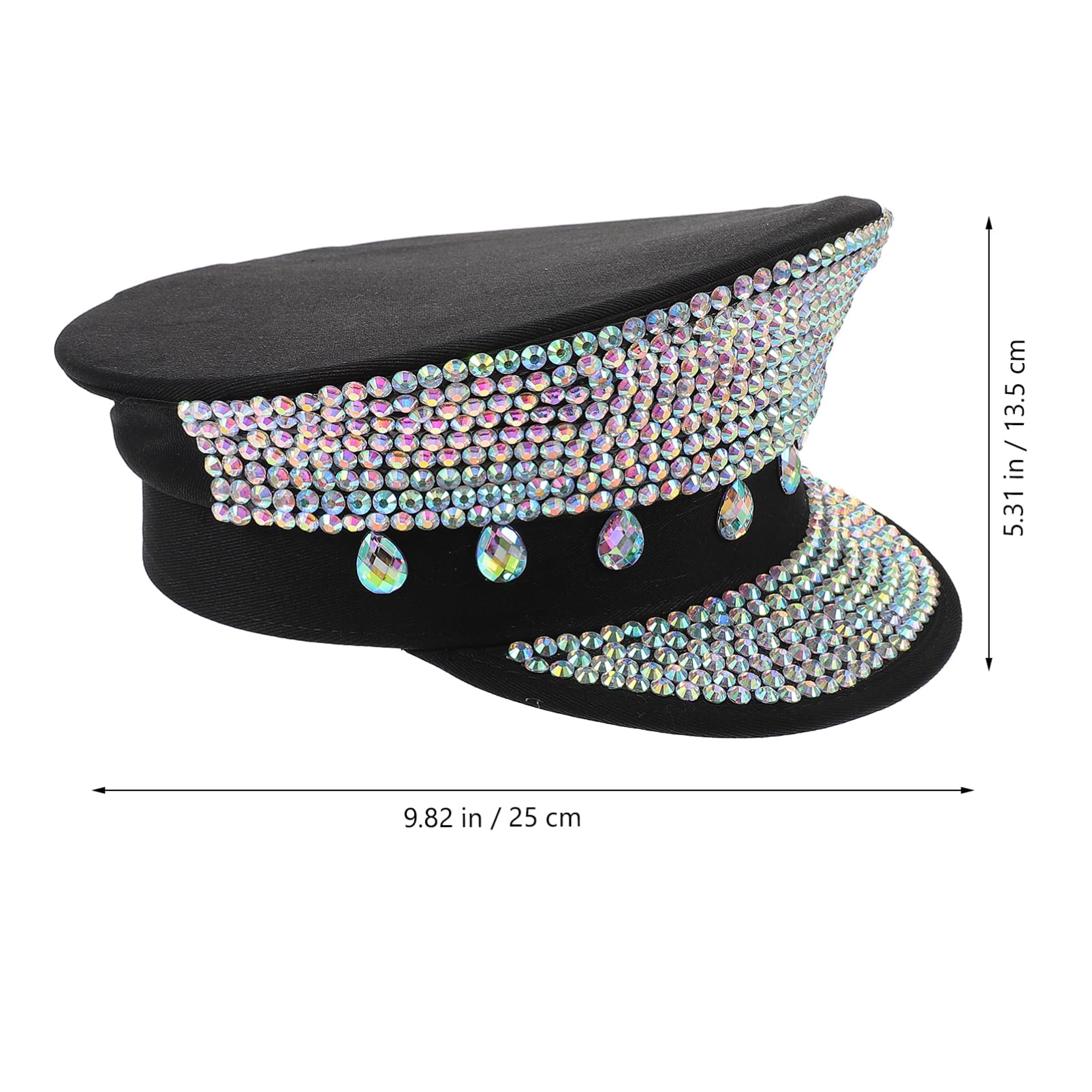 LIFKOME Berretto della Marina Cappello da Roccia per Yacht Cappello da Pirata da Festa Cappelli Pazzo a Cilindro Adulto Fedora Caps Poliestere Silver