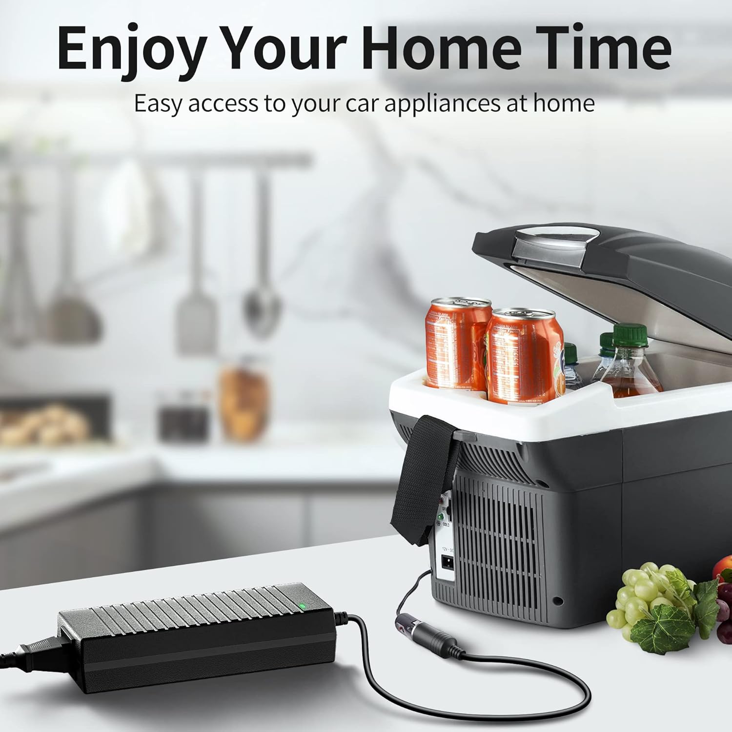 180W/15A AC to DC Converter, 110-240V to 12V Converter, 7.64FT Car Cigarette Lighter Socket AC/DC Power Supply Adapter for Inflator, Car Refrigerator, Car Vacuum Cleaner C15-1