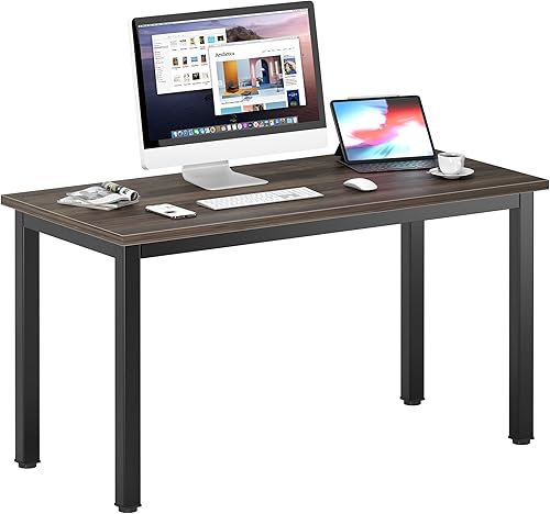 Miniatura 181 de DlandHome Escritorio pequeño para computadora de 31.5 pulgadas, mesa de escritura para espacios pequeños, mesa de estudio, escritorio para Nogal