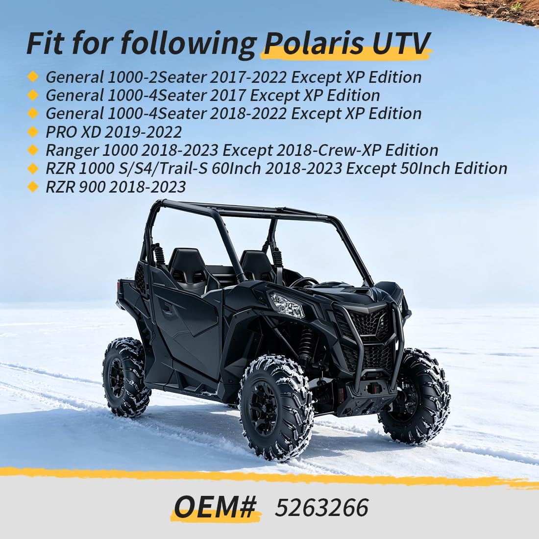 Bremsscheibe Vorne oder hinten passend für Polaris 5263266 RZR 900 1000-S/S4 Ranger 1000 General 1000 PRO XD 2017-Up