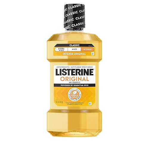 Listerine Original - Enjuague bucal antiséptico para matar el 99 % de los gérmenes que causan mal aliento, placa y gingivitis, aceptado por la ADA,