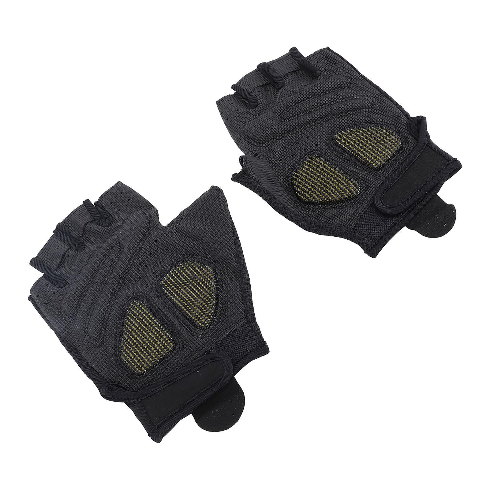 Gants de Cyclisme Noirs Demi-Doigt Respirant antidérapant Absorbant Les Chocs Gants de vélo pour vélo de Route été matériau en Fibre de polyuréthane de qualité supérieure