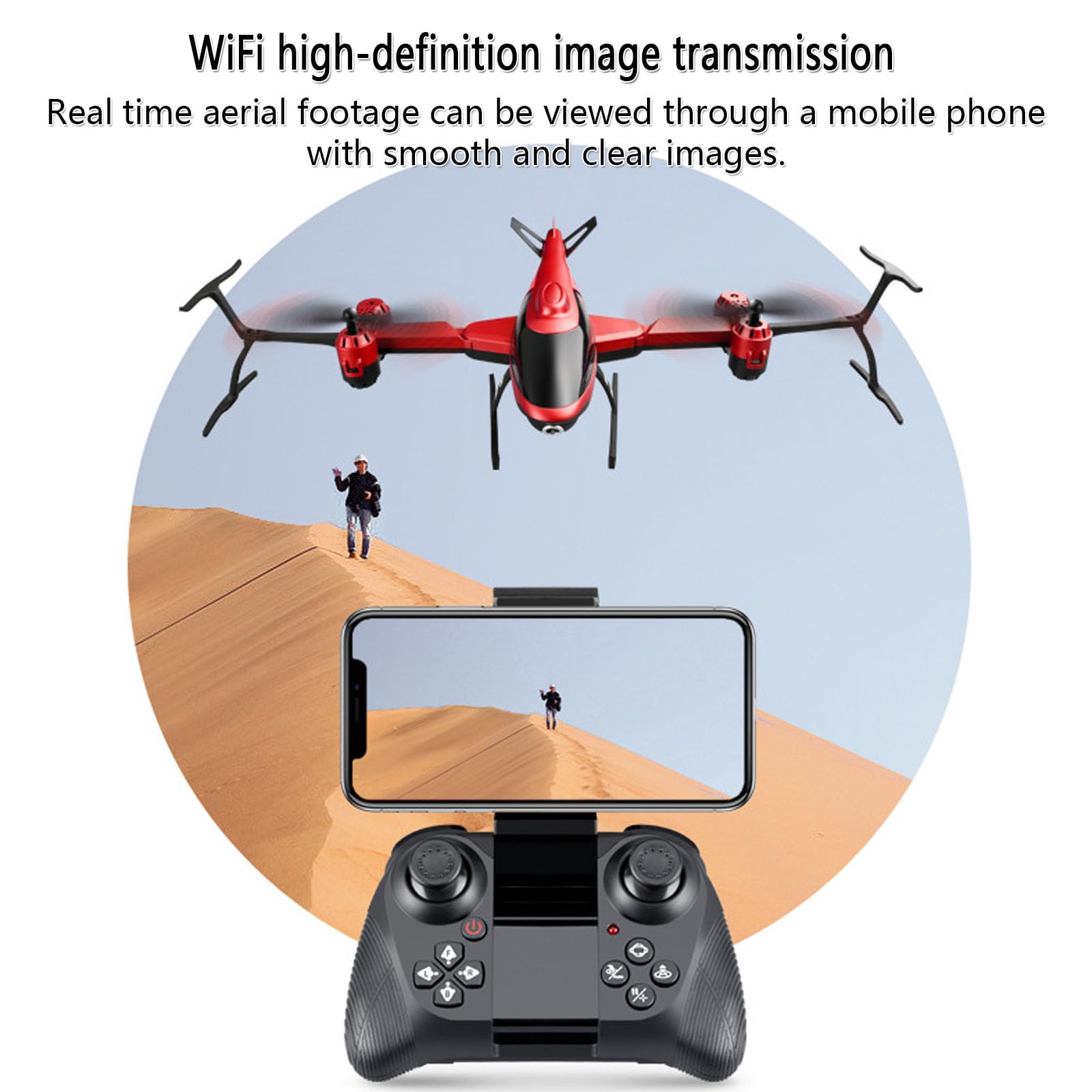 Aereo A Telecomando, Elicottero RC Pieghevole A 2,4 GHz Con Evitamento Degli Ostacoli, Ribaltamenti A 360 ° Sostegno All'altitudine Quadcoptero Di Decollo/atterraggio A Chiave Unica