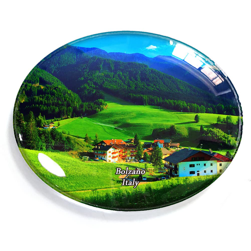 Bolzano Italy Magnet Fridge Refrigerator Freezer Magnet Sticker Souvenir Decorations Oval Crystal Magnet Kitchen Whiteboard
