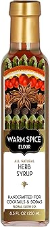 Floral Elixir Co. - All Natural HERB Syrup for Cocktails & Sodas, 8.5 oz (Warm Spice)