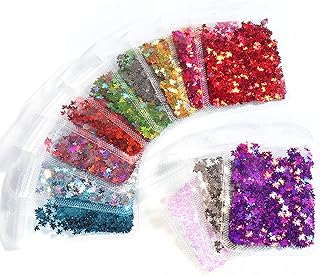 HCMA 10 Bolsas 3D Coloridas Hojas de Arce rebanadas de Lentejuelas para uñas diseño de Bricolaje acrílico Belleza Arcilla polimérica Accesorios para decoración de uñas