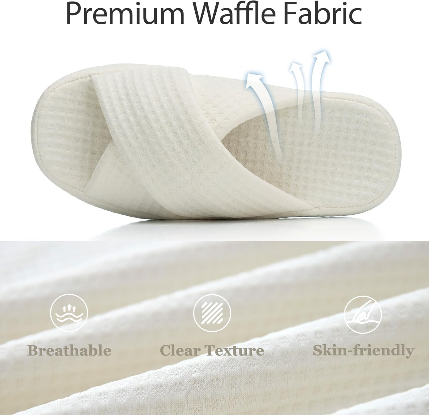 Orthopedic Slippers for Women with Arch Support House Indoor Outdoor Breathable Waffle Bedroom Slipper Shoes Slide Gifts for Women Non-Slip Sole - Image 4