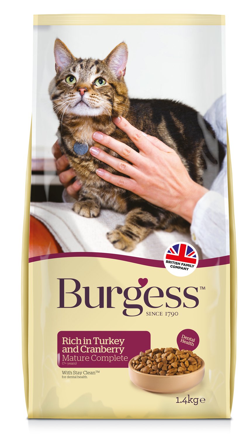 Burgess Supacat Mature with Turkey & Cranberry 4 x 1.4kg 5600g