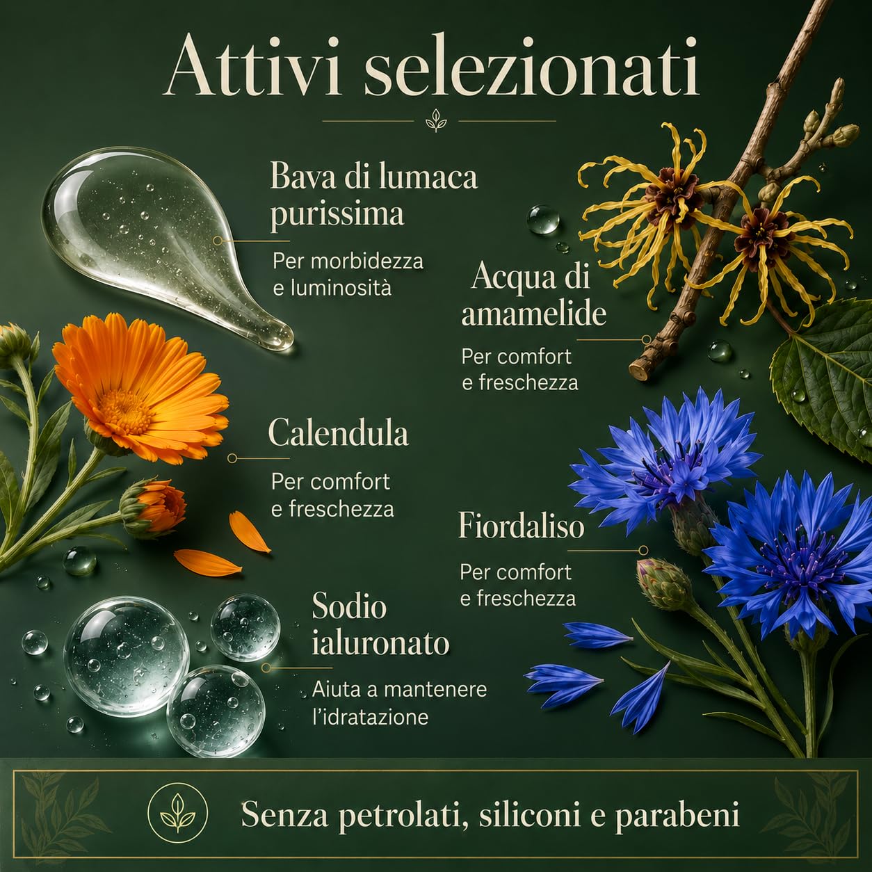 Balù Crema Viso Idratante Leggera alla Bava di Lumaca Purissima, Idratazione Intensa e Antirughe, Adatta per Donna e Uomo, Migliora le Imperfezioni delle Pelli Sensibili, Made in Italy, 50 ml