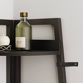 小物 Savile Seventable Corner Shelf with Drawer, 5-Tier Corner Bookshelf