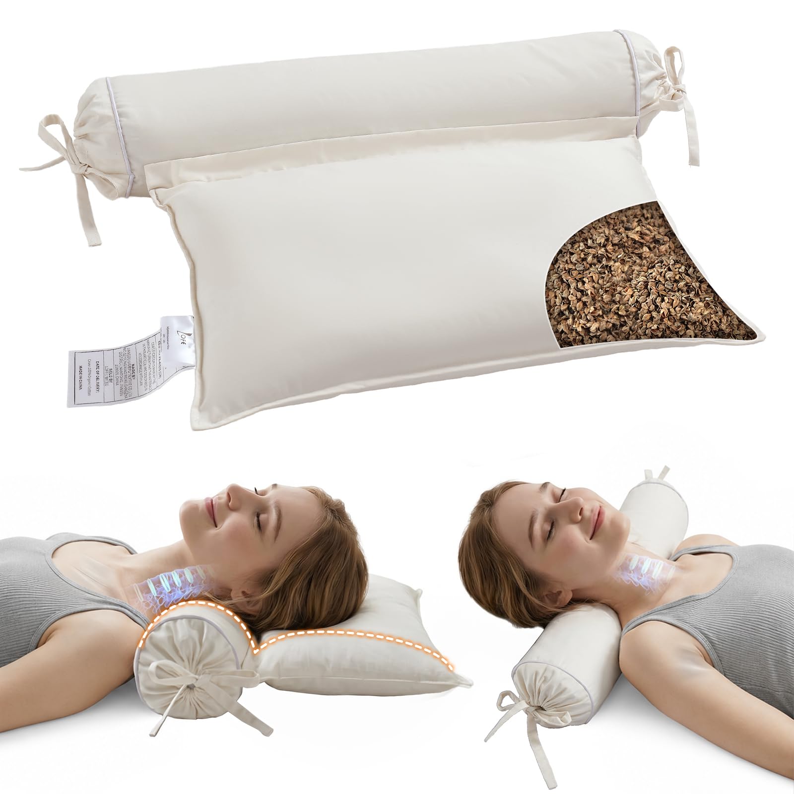Buckwheat Pillow 3 Point Support