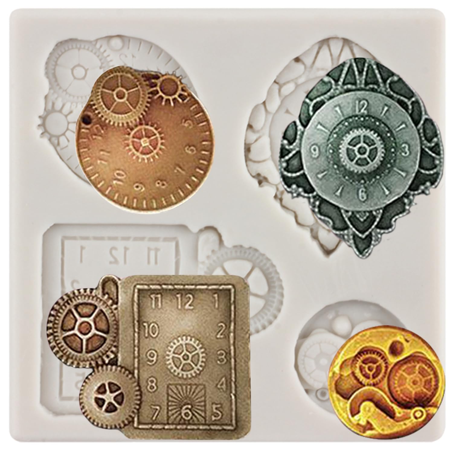 50 Ciondoli A Forma Di Ingranaggi Stile Steampunk, Colore: Bronzo